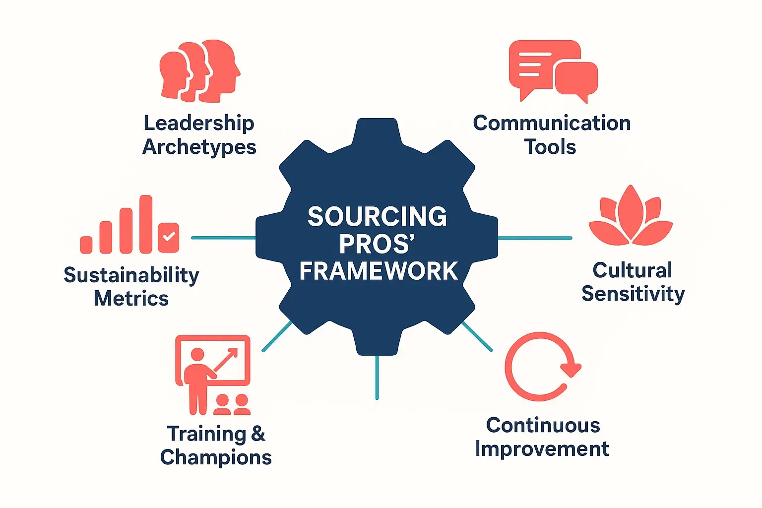 This framework map highlights Sourcing Pros' essential elements for embedding sustainable QMS and cultural buy-in in Indian manufacturing settings.