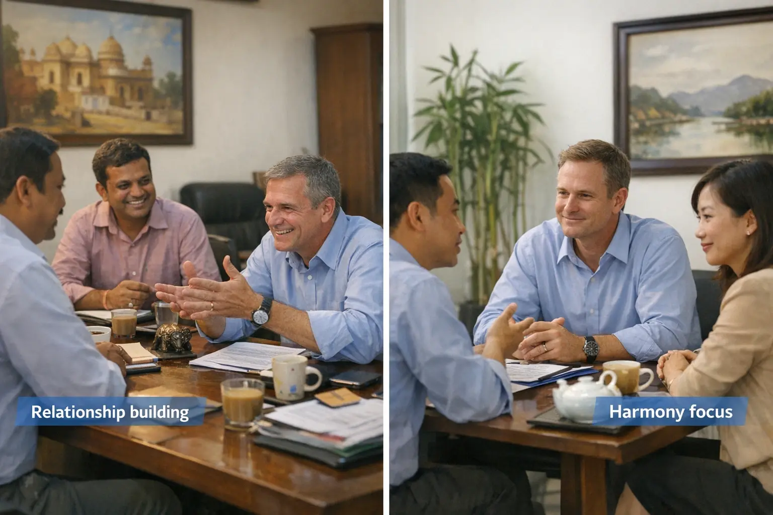 Contrasting negotiation styles in India and Vietnam illustrating procurement communication differences and relationship approaches.