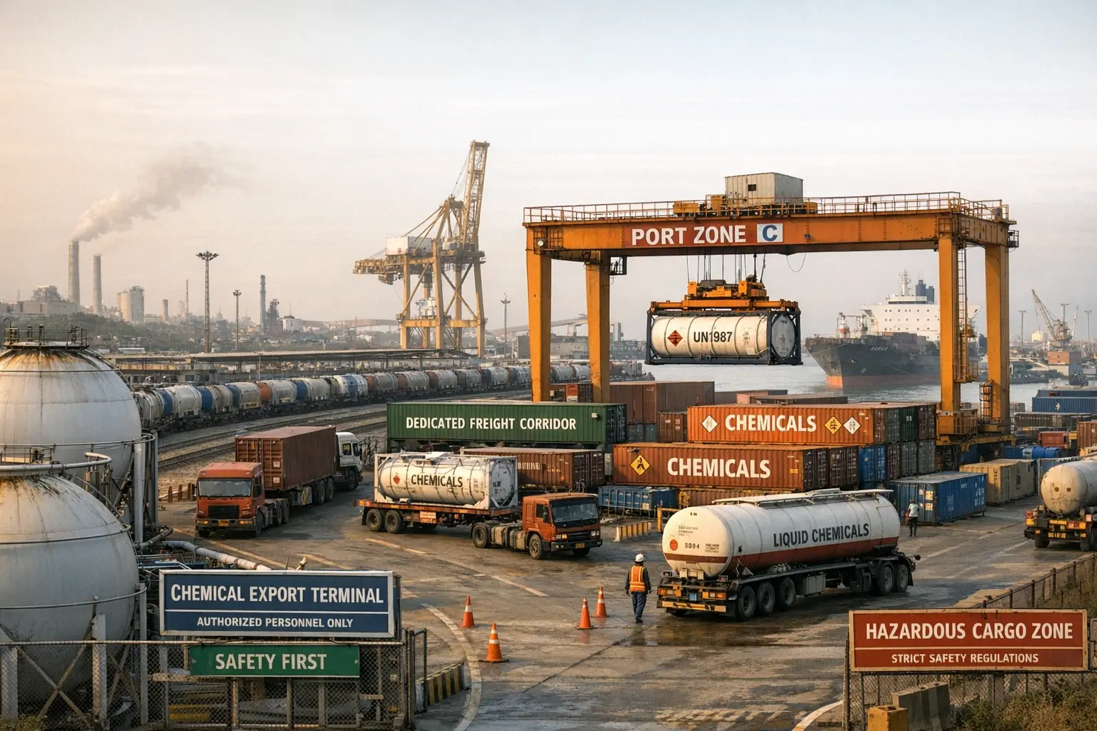 India's modern chemical export ports exemplify transformative logistics infrastructure supporting the 'China +1' sourcing strategy.