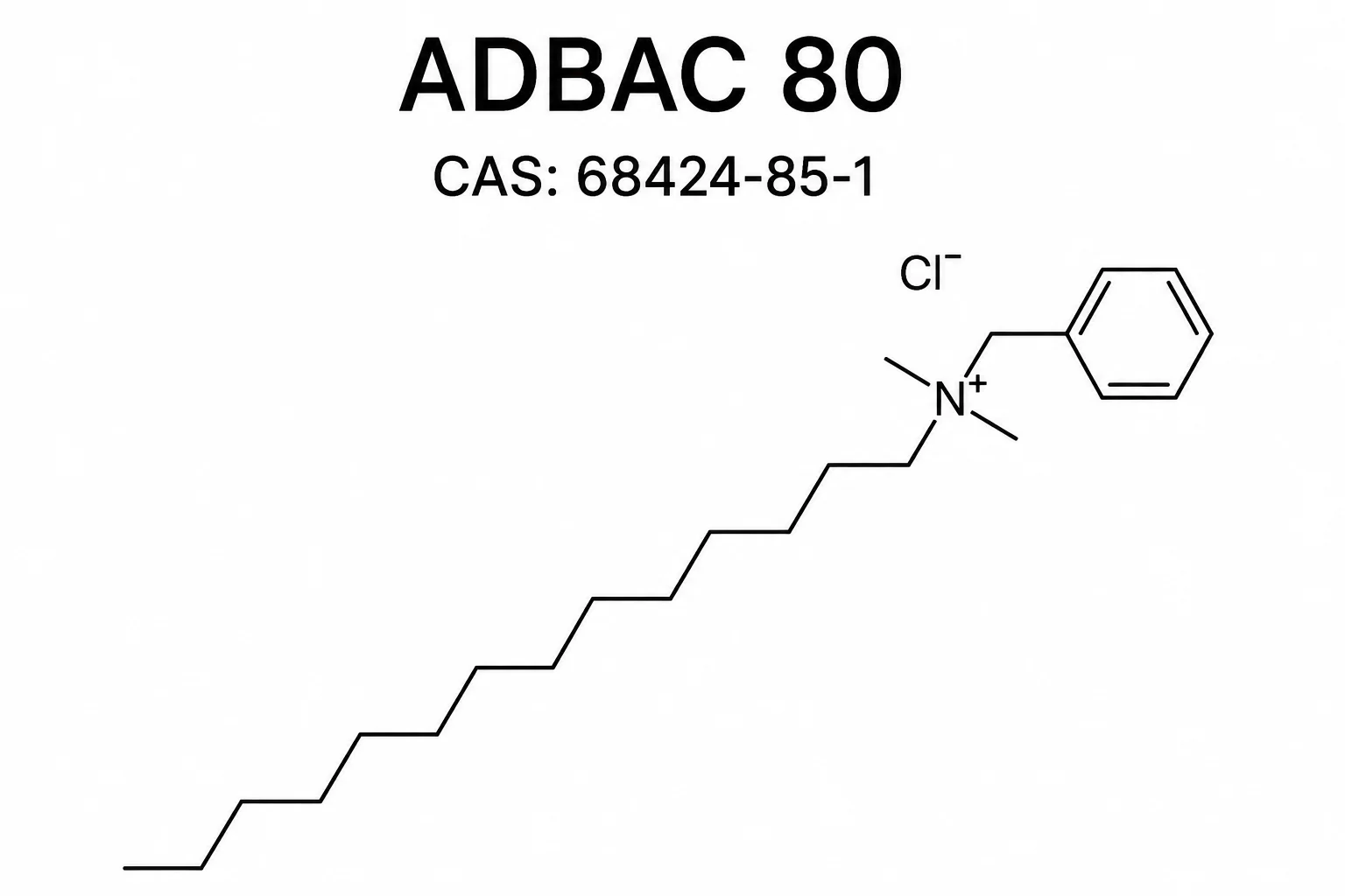 Alkyl Dimethyl Benzyl Ammonium Chloride 80% (ADBAC 80) chemical structure, CAS 68424-85-1