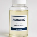 Alkyl Dimethyl Benzyl Ammonium Chloride 80% (ADBAC 80), CAS 68424-85-1 pale yellow solution in a clear bottle