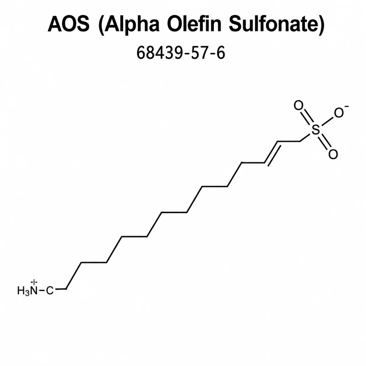 AOS (Alpha Olefin Sulfonate) chemical structure, CAS 68439-57-6