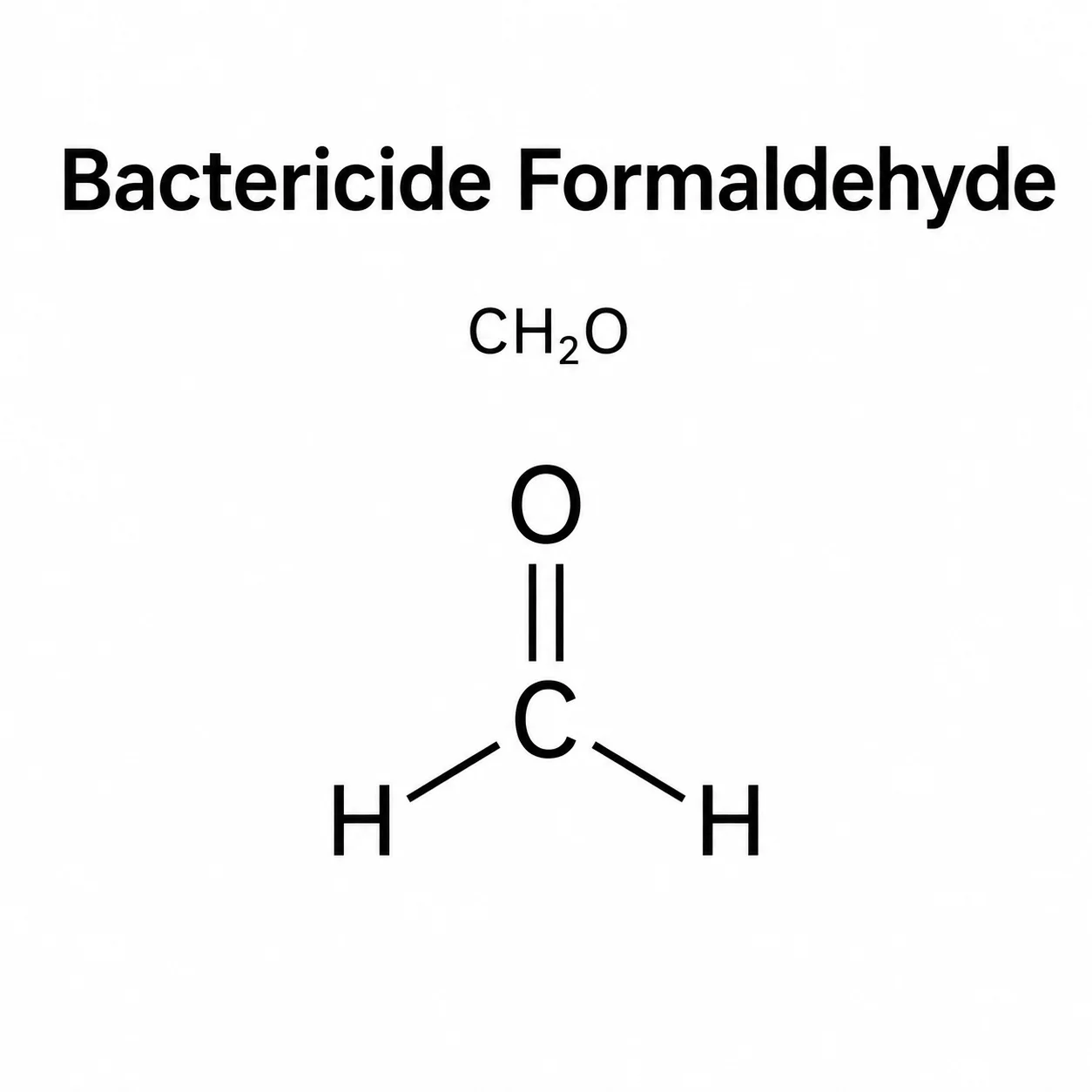 Bactericide Formaldehyde (CH₂O) chemical structure, CAS 50-00-0