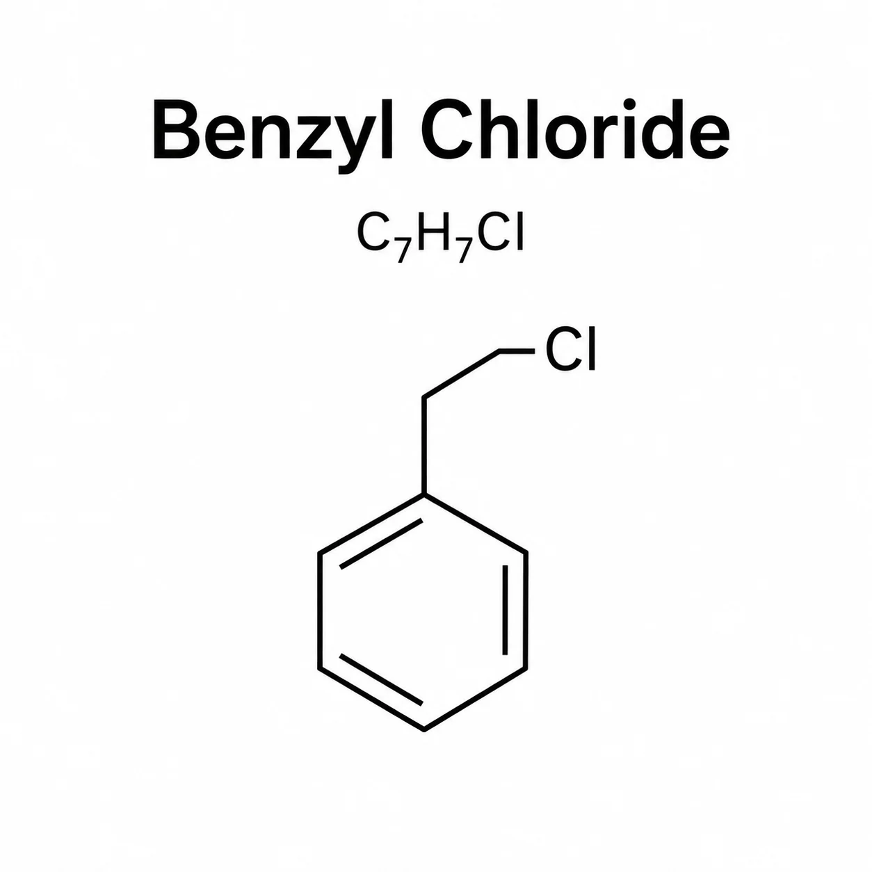 Benzyl Chloride C₇H₇Cl chemical structure, CAS 100-44-7