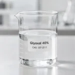 Glyoxal 40%; Ethanedial 40%; C₂H₂O₂, 107-22-2 colorless liquid in a beaker