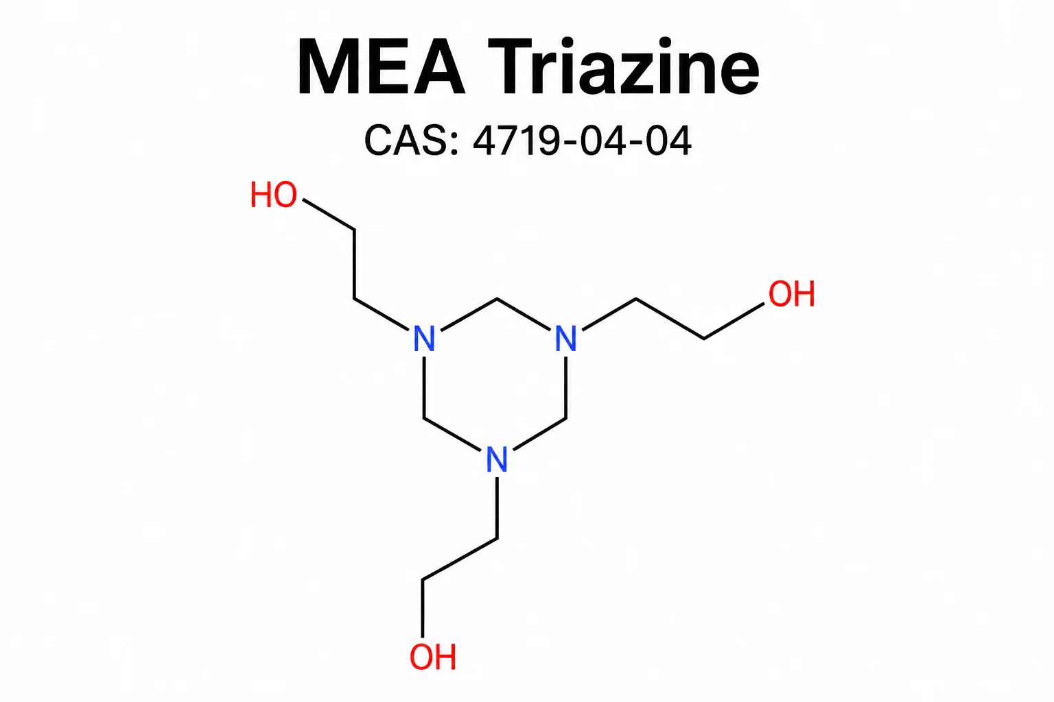 MEA triazine; H2S Scavenger; C₉H₂₁N₃O₃ chemical structure, CAS 17464-91-8