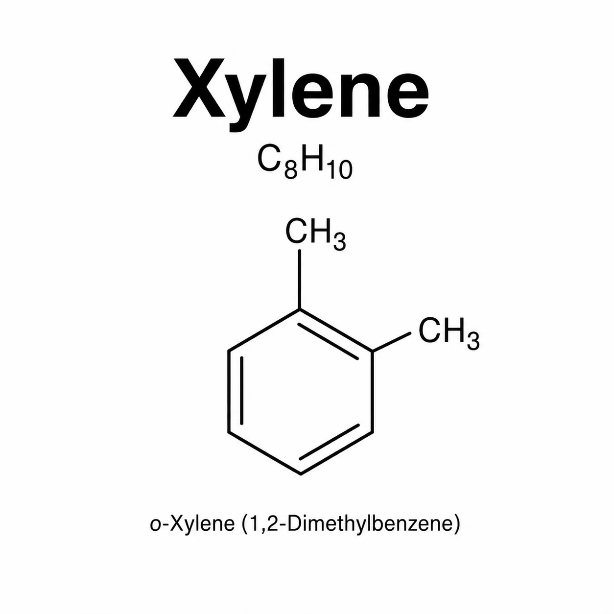 Mixed Xylene; Xylol; C₈H₁₀ chemical structure, CAS 1330-20-7