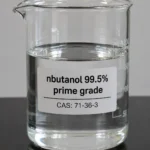 nbutanol 99.5% prime grade; 1-Butanol; C₄H₁₀O, CAS 71-36-3 clea liquid in a beaker