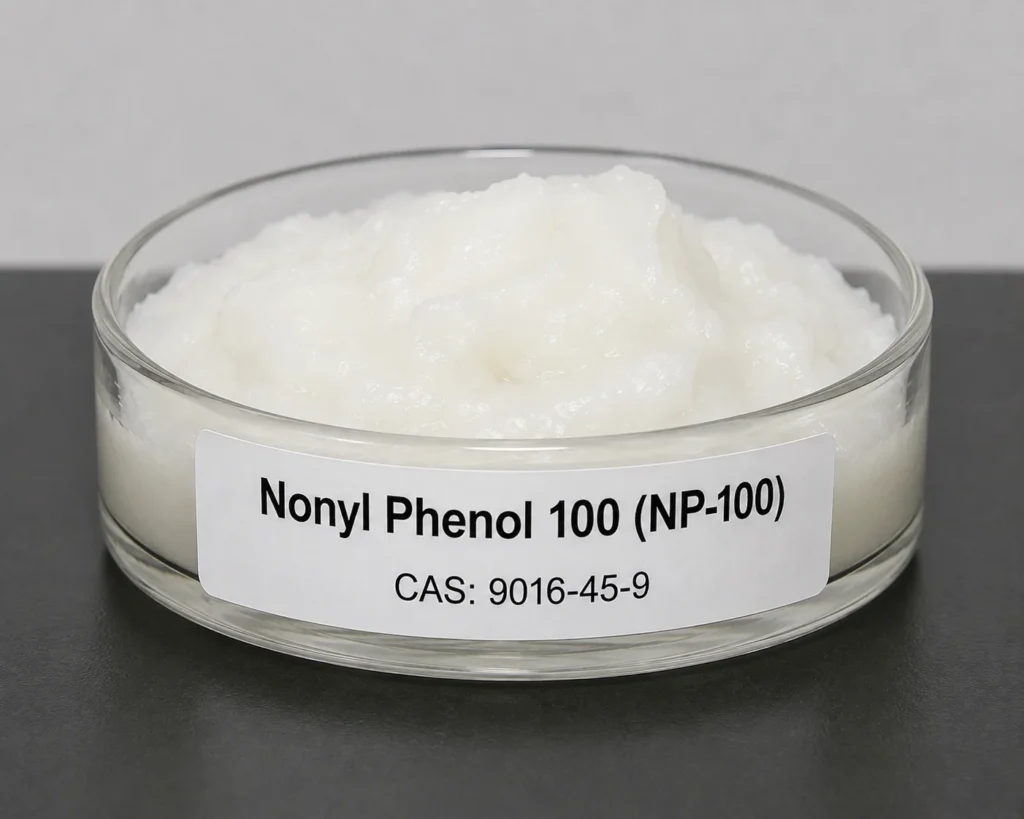Nonyl Phenol 100 (NP-100); Nonylphenol Ethoxylate 100EO; C₉H₁₉C₆H₄(OC₂H₄)₁₀₀OH, CAS 9016-45-9 white waxy paste