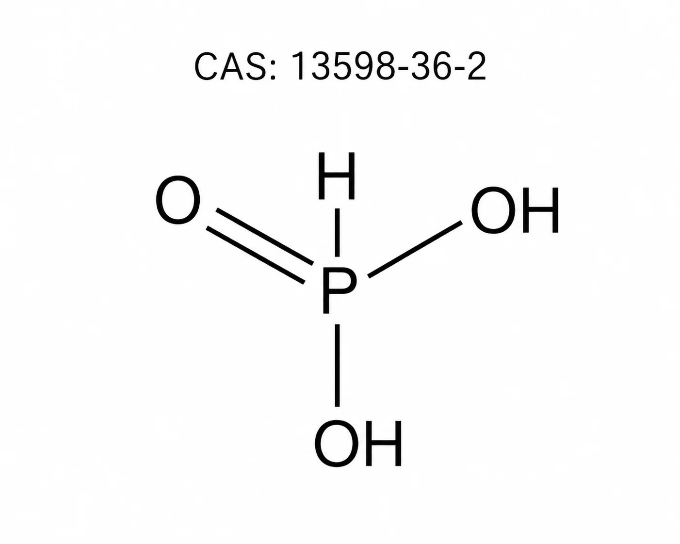 Phosphorous acid; Phosphonic Acid; Orthophosphorous Acid; H₃PO₃ chemical structure, CAS 13598-36-2
