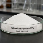 Potassium Formate 99%; Anhydrous Potassium Formate; KHCO₂ , CAS 590-29-4; White crystalline powder or granules 