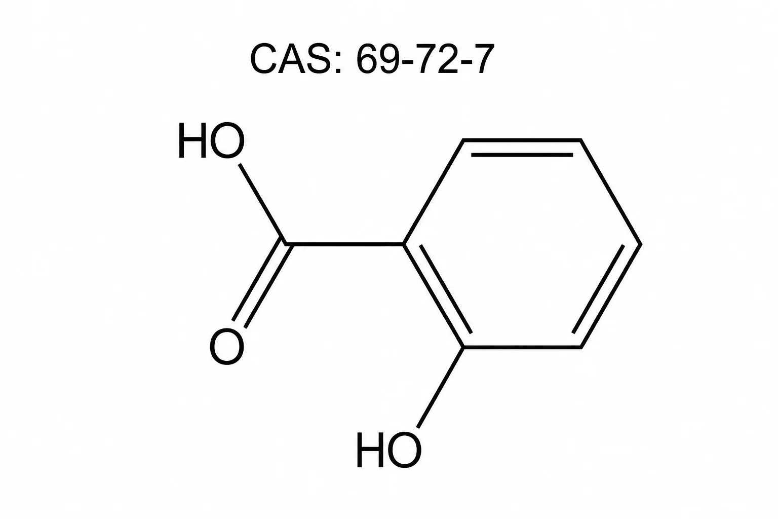 Salicyilic Acid - USP; Salicylic Acid Pharma Grade; C₇H₆O₃ chemical structure, CAS 69-72-7