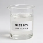 SLES 60%; Alkyl Ether Sulfate 60%; Sodium Laureth Sulfate 60%; CH₃(CH₂)₁₁(𝑂𝐶𝐻₂𝐶𝐻₂)𝑛𝑂𝑆𝑂₃𝑁𝑎\n, CAS 9004-82-4; slightly yellow viscous liquid