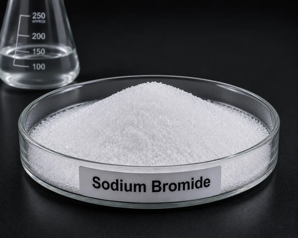 Sodium Bromide; Bromide Salt; NaBr, CAS 7647-15-6; White crystalline powder or granules