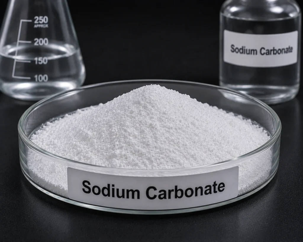 Soda Ash Dense (Sodium Carbonate); Dense Soda Ash; Na₂CO₃, CAS 497-19-8; White dense granular powder