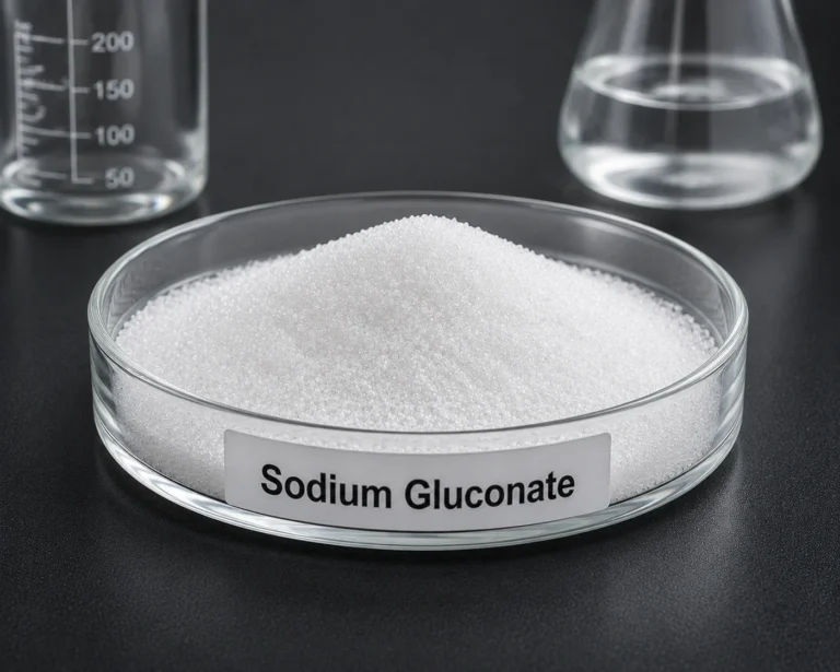 Sodium Gluconate; D-Gluconic acid; Gluconic acid sodium salt, E576; C₆H₁₁NaO₇, CAS 0527-07-01; White to off‑white crystalline powder