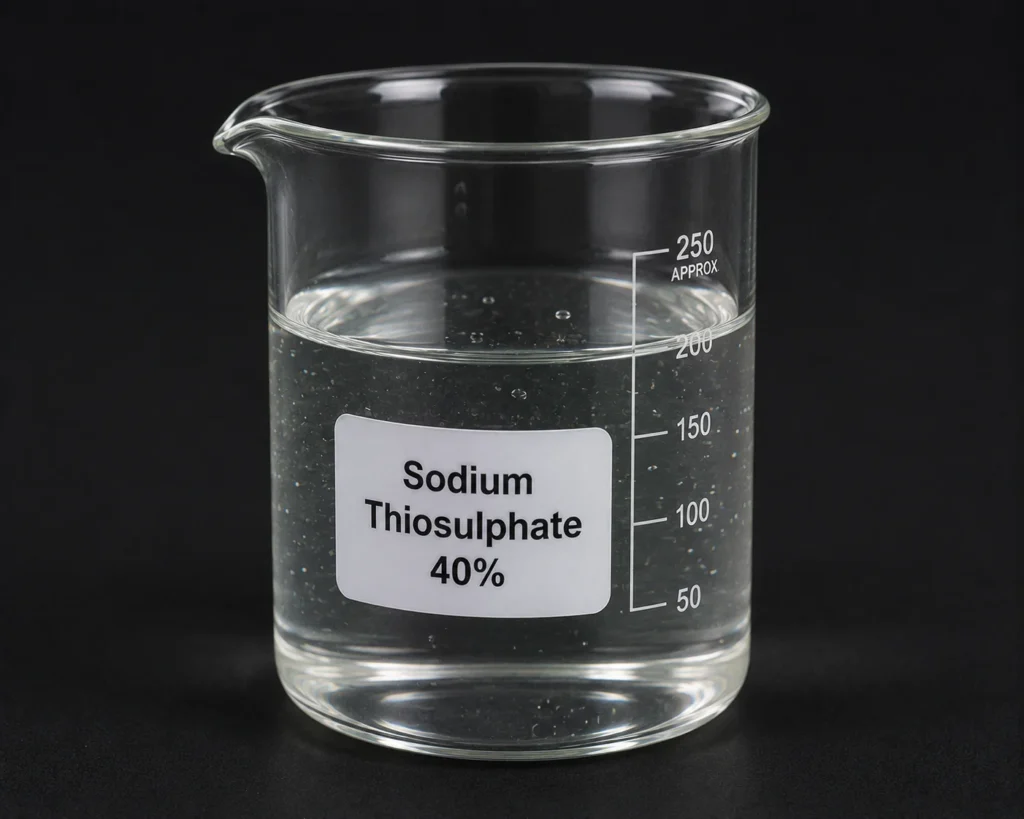 Sodium Thiosulphate; Na₂S₂O₃, cas 7772-98-7; Clear colorless aqueous solution