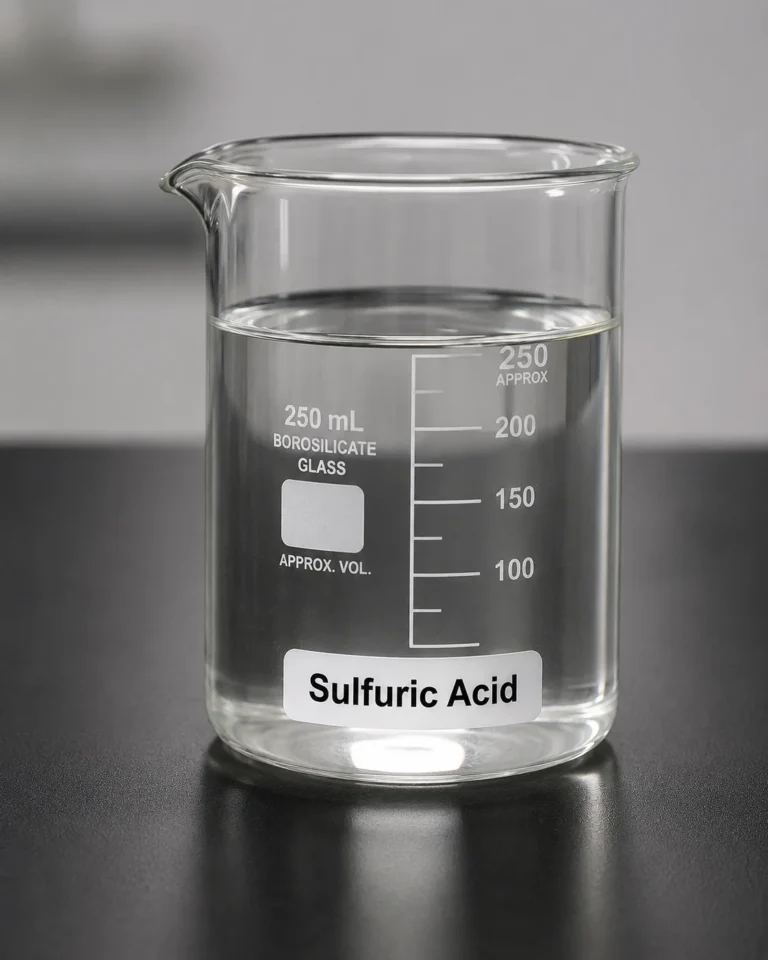 Sulfuric Acid 93%; Oil of Vitriol 93%; H₂SO₄, CAS 7664-93-9; slightly yellowish oily liquid