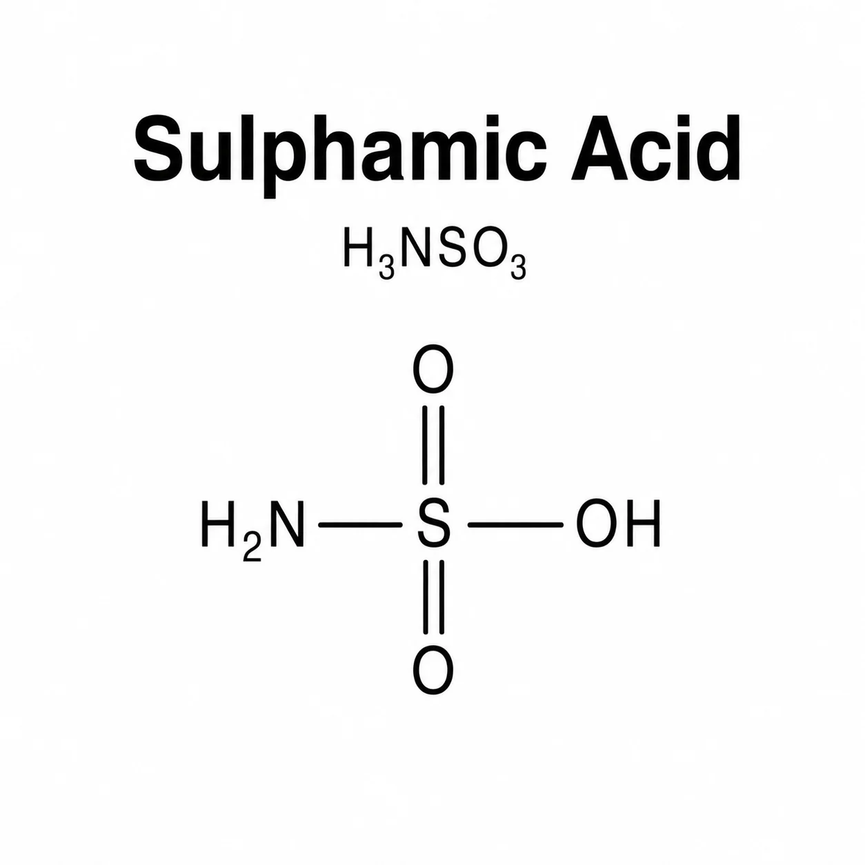 Sulphamic Acid; Amidosulfuric Acid; H₃NSO₃ chemical structure, CAS 5329-14-6