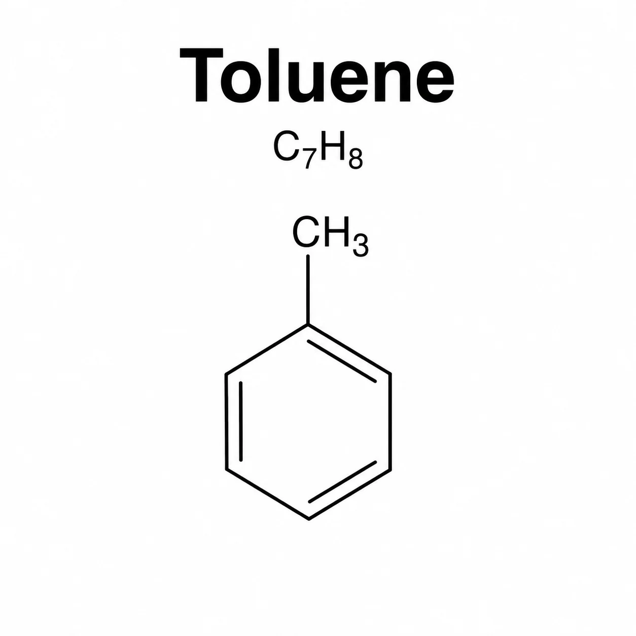 Toluene; Methylbenzene; Toluol; Phenylmethane; C₇H₈ chemical structure, CAS 108-88-3