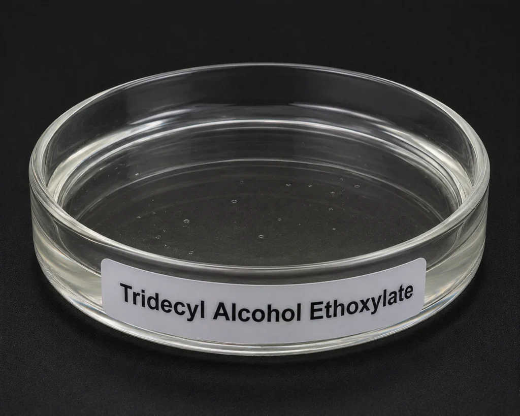 TDA-9; Tridecyl Alcohol Ethoxylate 9 EO; Trideceth-9; Tridecyl Alcohol 9EO; Isotridecanol Ethoxylate 9; C₁₃H₂₇(OC₂H₄)₉OH, CAS 24938-91-8; Clear to pale yellow liquid