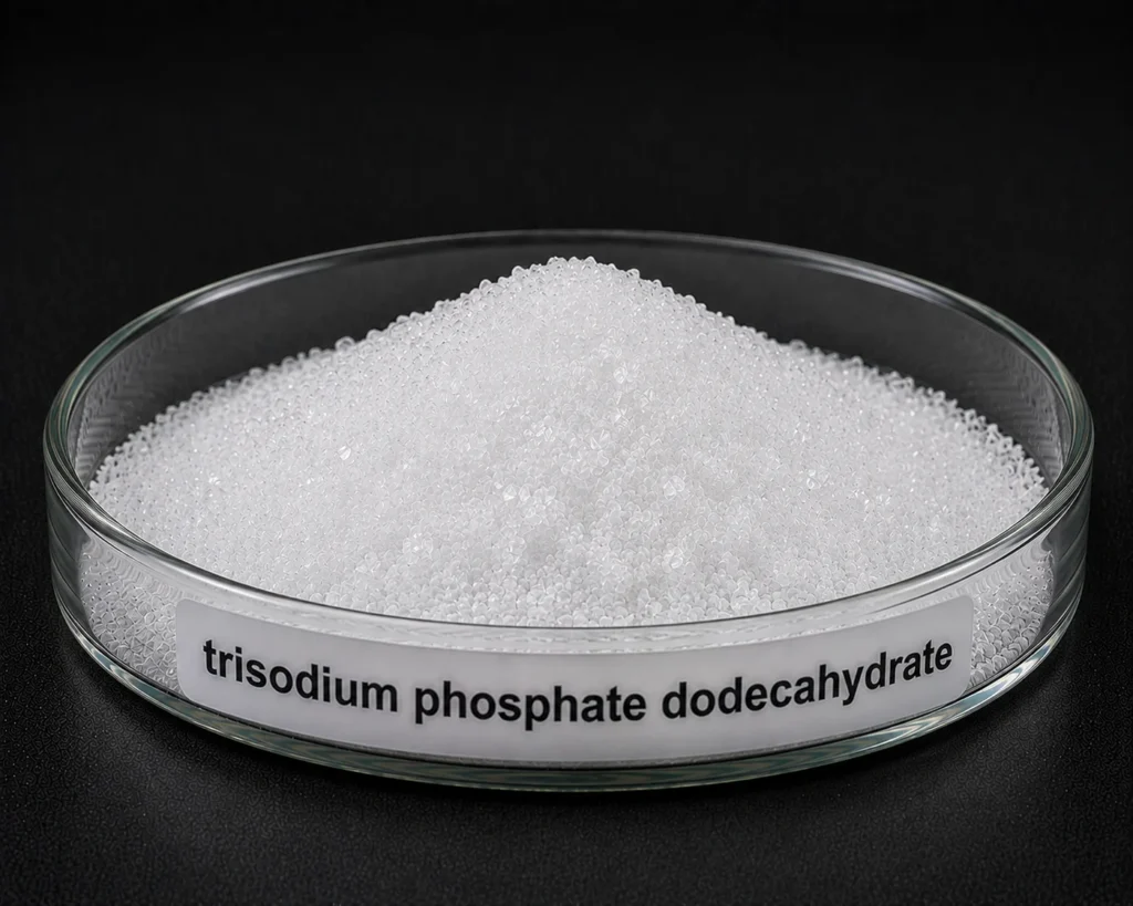 Trisodium Phosphate Crystalline; TSP Crystalline; Trisodium Orthophosphate Dodecahydrate; Na₃PO₄·12H₂O, CAS 10101-89-0; White crystalline solid