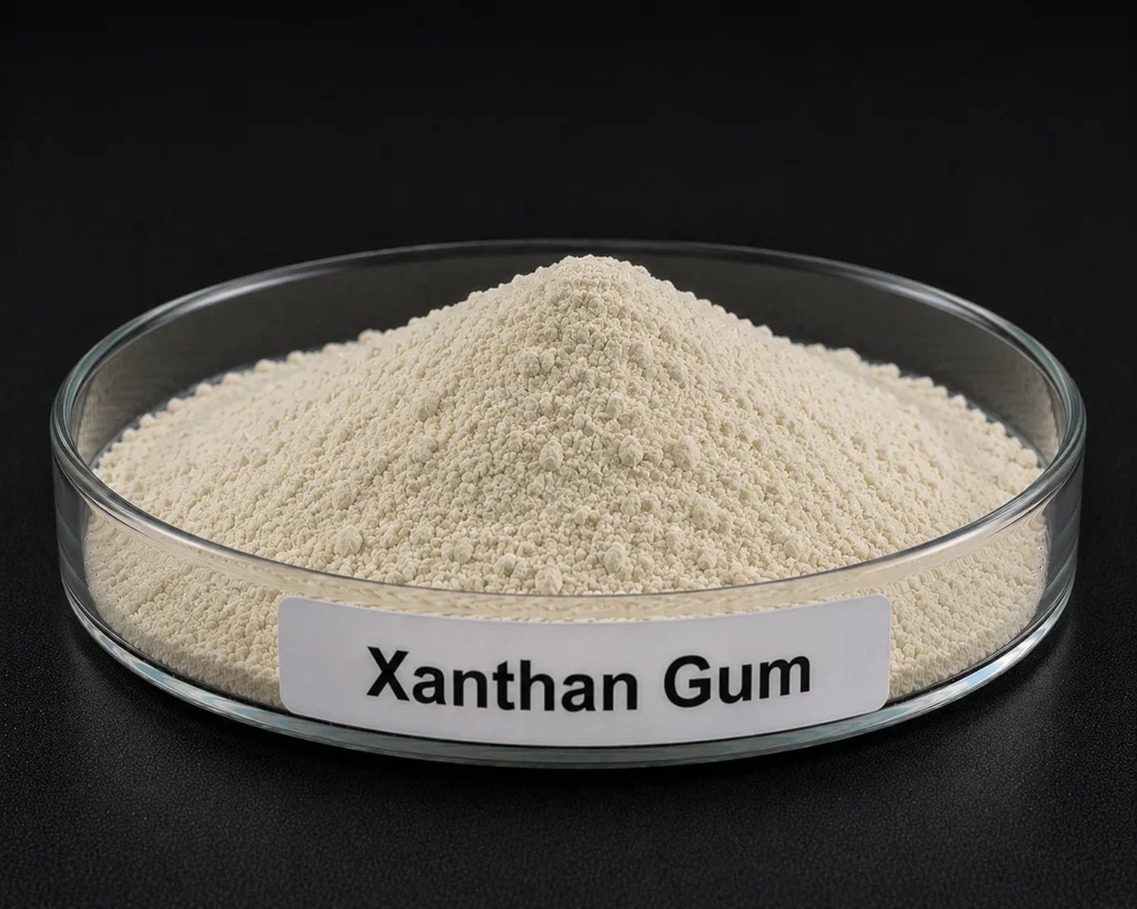 Xanthan Gum; Xanthomonas Campestris Gum; C₃₅H₄₉O₂₉ (repeating unit), CAS 11138-66-2; off-white free-flowing powder