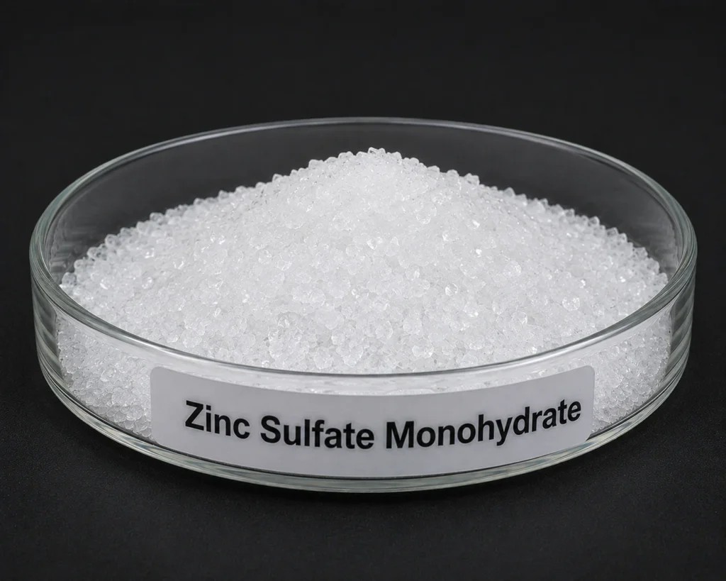 Zinc Sulfate Monohydrate 35.5%; Zinc Sulphate Monohydrate; ZnSO₄·H₂O, CAS 7446-19-7; off-white free-flowing powder